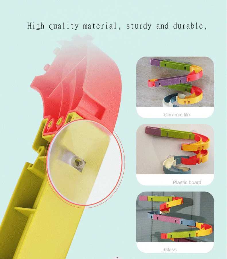 Baby Bath Toy Wall Sunction Cup Track Water WindUp Duck Slide Bathroom Assembling Swimming Pool Water Toys For Kids Gifts J251023