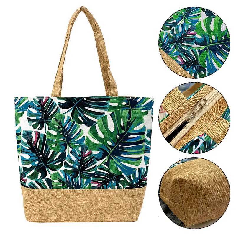Women Handbag Floral Printed Beach Shopping Large Capacity Tote Bag Fashion Casua High Capacity Travel Ladies Shoulder Bag NewL251023