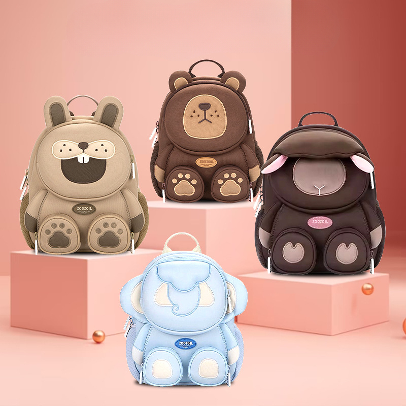 New Forest Animal Designer Children's Backpack Boys and Girls Kindergarten Baby Travel Backpack Fashion Breathable Backpack