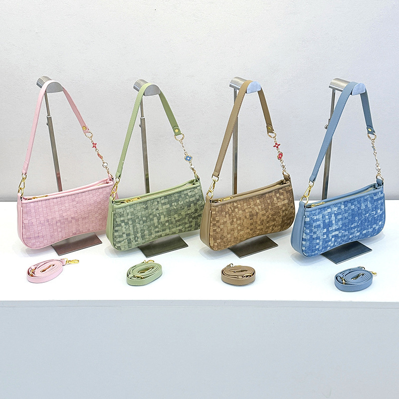 Luxury Brand Designer Bag This Year's Trendy Small Bags 2025 Autumn New Korean Fashion Woven Bag Women's Single Shoulder Crossbody Underarm 