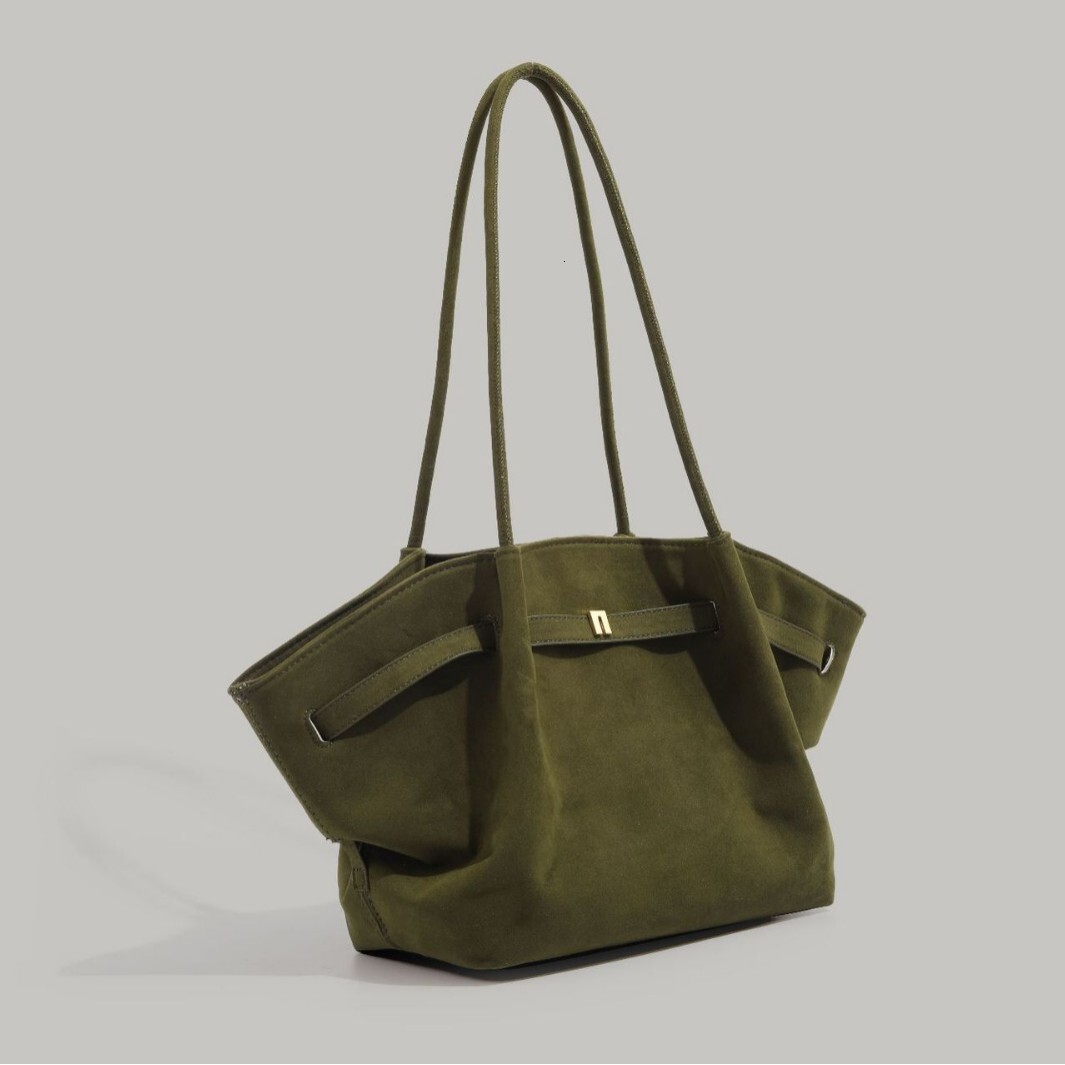 Luxury Brand Designer Bag 2024 Autumn Winter New Fashionable Versatile Matte Handbag Shoulder Bag Green Underarm Bag Large Capacity Commuter Bag
