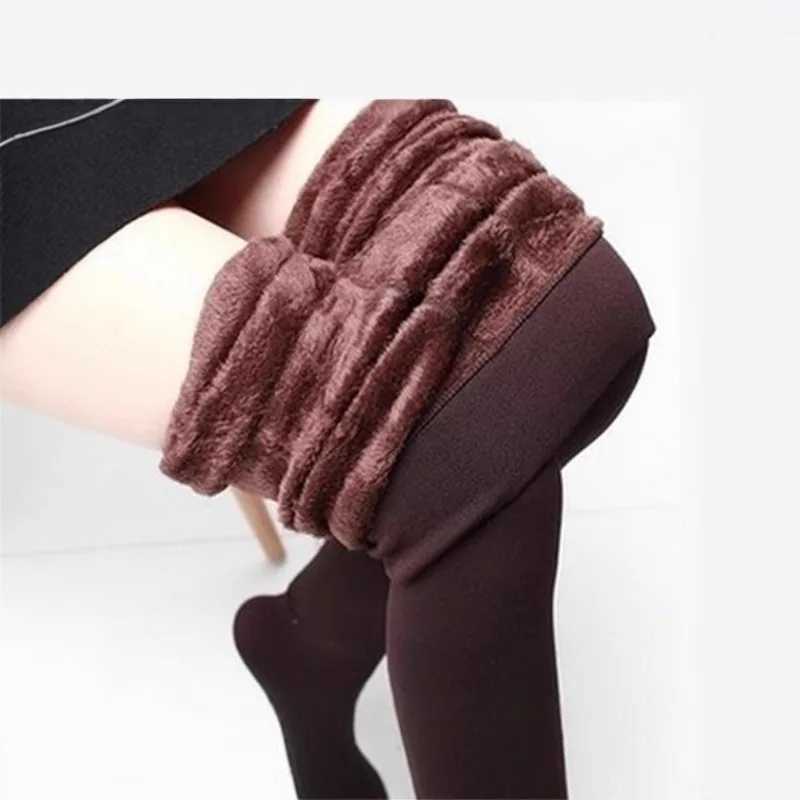 Pearl Fleece Leggings Thermal Lined Tights NonSlip Heel Grip All Season Pants Women 3D Seamless Winter Base Layer Slim LeggingsT251023