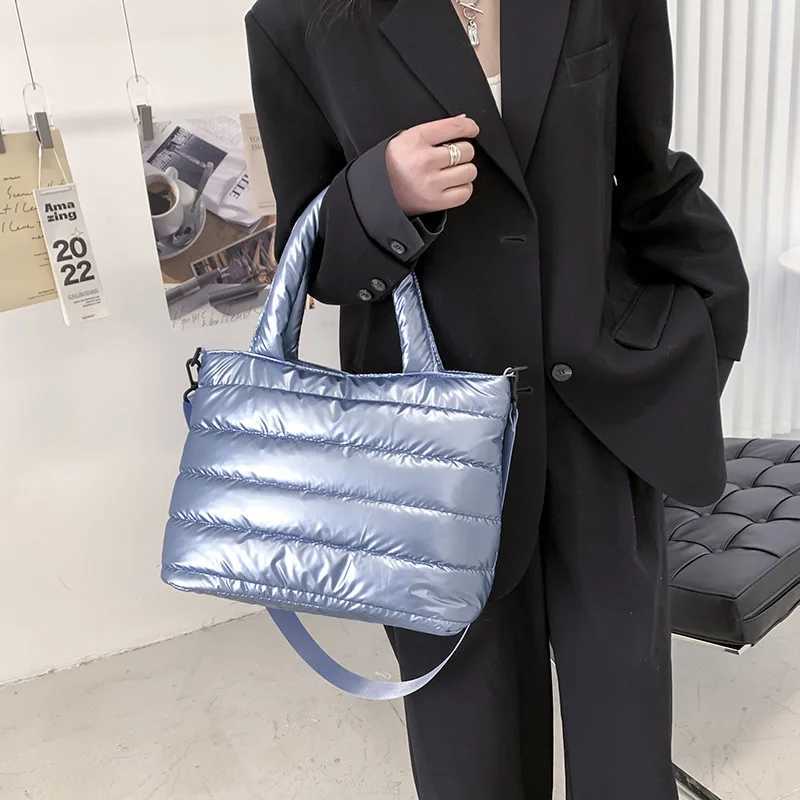 Women Winter Handbags Mobile Space Glossy Female Down Bags Cottonpadded Jacket Shoulder Handbag Cheap Items 2025 Christmas BagsL251023