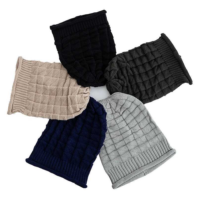 Hot Sa Long Size Winter Hat Casual Street Autumn Daily Beanies For Men Wen Solid BonnetW251023