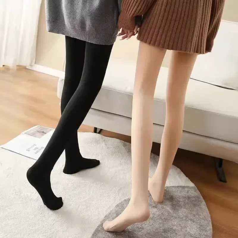 12pcs Winter Warm Thick Fleece Pantyhose Women Ladies Thermal Elastic Velvet Tights Stretchy High Waist Leggings StockingsT251023