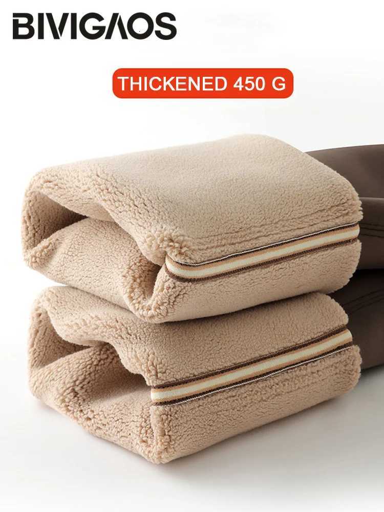 BIVIGAOS New Autumn Winter Alpaca Velvet Shark Leggings Women Thick Warm Leggings High Waist Seamless SlimFit Thermal PantsT251023