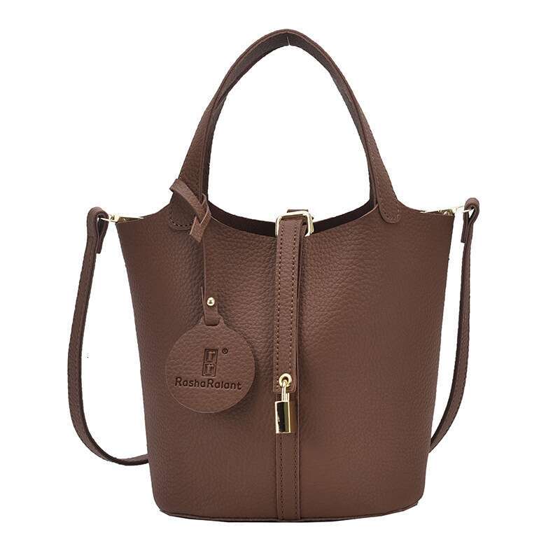 New Lychee Pattern Handheld Water Bucket With High Quality Retro Vegetable Basket Bag, South Korea East Gate One Shoulder Crossbody Bag