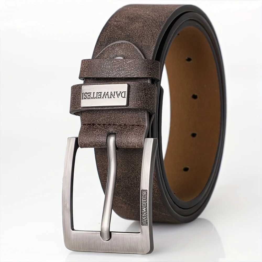 New Mens HighQuality PU Leather Belt Metal Pin Buckle Belt Leisure Business Waistband Fashionable Male Accessory Designer BeltXJ251023