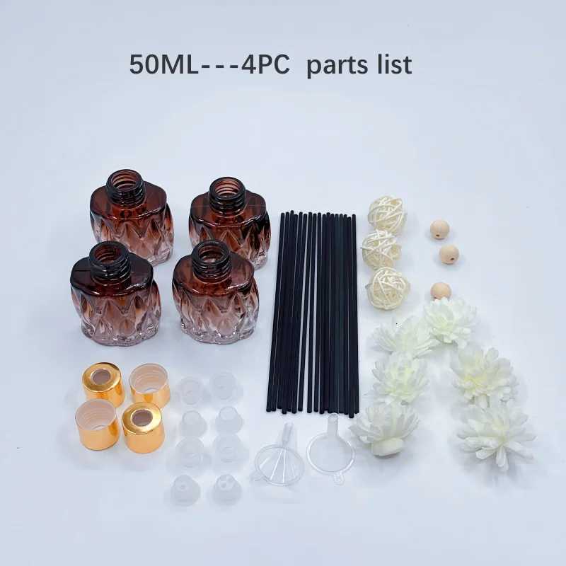 4 Pieces of Fireless Aratherapy Bottles Empty Bottles SelfInstalled Essential Oil Diffuser Desktop Decoration Volatile Bottles DIY Per Bottles Y251023