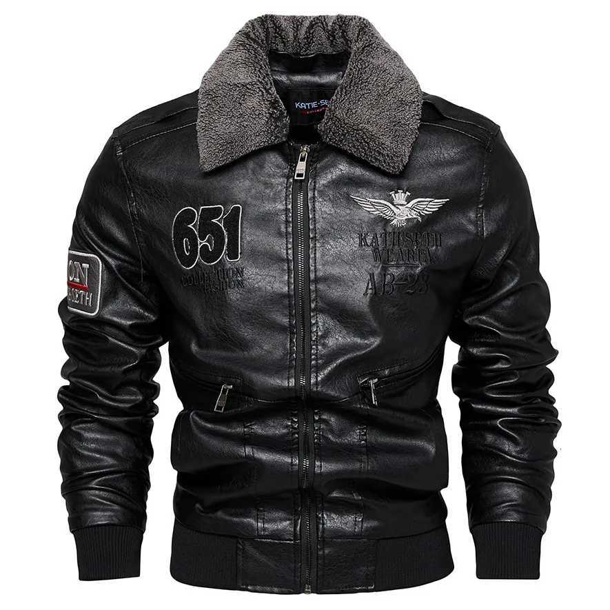 Best Seller New Fashion Winter Mens Turndown Collar Long Sleeve Casual Trendy Solid Color Faux Leather PU Jackets Male Coats W251023