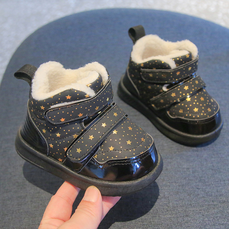 Toddler Infant Winter Fur Boots Shoes Little Kids Warm Furry Plush Shoes Kidsnest Children Snow Boots Sizes 15 - 24 US0.5C-US7.5C K1170