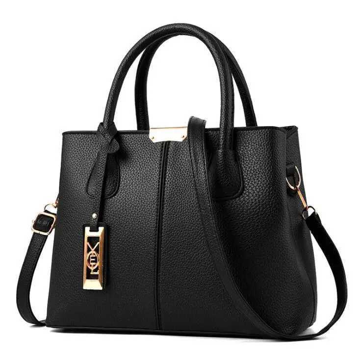Bag Fashion Solid Color Handbag Middleaged Mom Bag Simple Casual Large Capacity Shoulder BagL251023