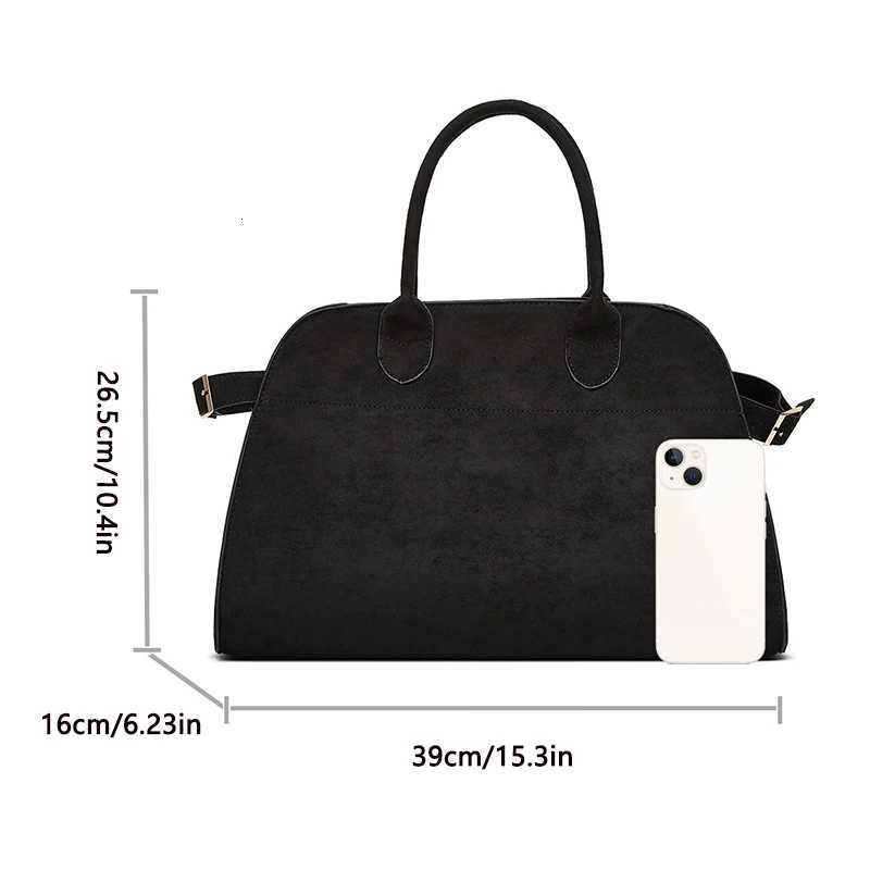 Design Handbag Leather HighCapacity Commuting Bag Fashionable Cowhide Suede Briefcase Tote Bag Travel Bag SuedeL251023