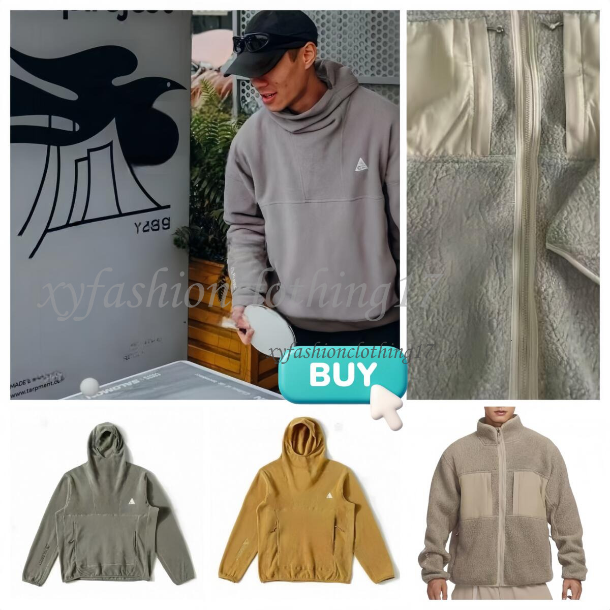 New classic acg winter men's and women's mountaineering outdoor sports hoodie sup pullover cashmere jacket warm and thick casual hoodie 915 16