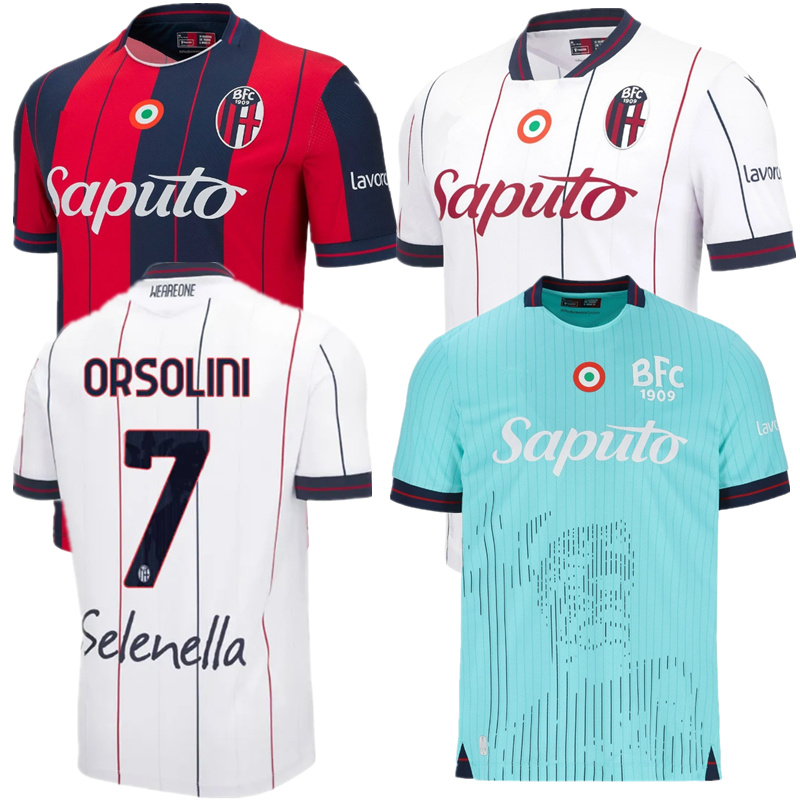 2025 26 Bologna Soccer Jerseys ORSOLINI CAMBIAGHI NDOYE DALLINGA CASTRO AEBISCHER AEBISCHER MORO FREULER Men's fan version football t-shirt