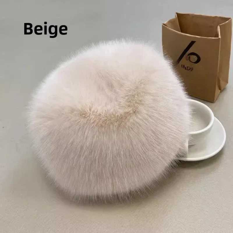Warm Outdoor Girl Earmuff Women Winter Hats Faux Fur Headband Fluffy Russian Caps Fur Faux Bomber Cap BeaniesXJ251023
