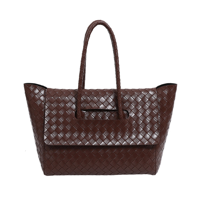 Luxury Brand Designer Bag Large Capacity Bag For Women 2025 New Korean Style Large Capacity Woven Pattern Handbag Underarm Tote Bag