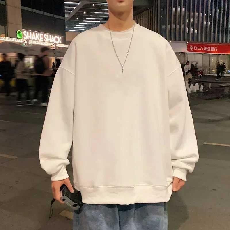 Mens Oversized Hoodie White 5XL Harajuku Hoodies Oversize For Men Solid Man Casual Wear Hoody Fashion Male SweatshirtT251023