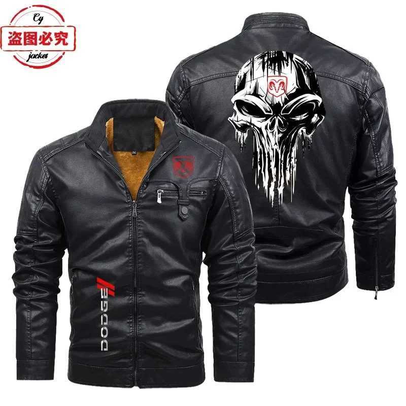 Car Printed Retro Washed PU Leather Jacket Solid Color Jacket Windproof and Warm Mens Car Jacket Team Racing Suit W251023