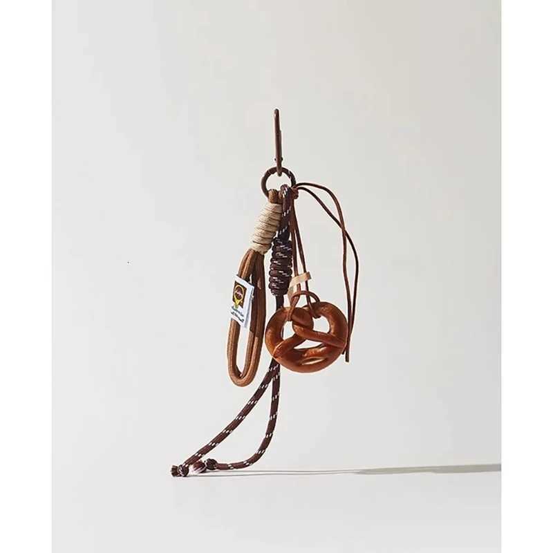 Unique Alkali Water Bread Keychain Handmade Gift Bag Charm Purse Pendant Keyring Ornament for Baking Culture Enthusiasts Z251023