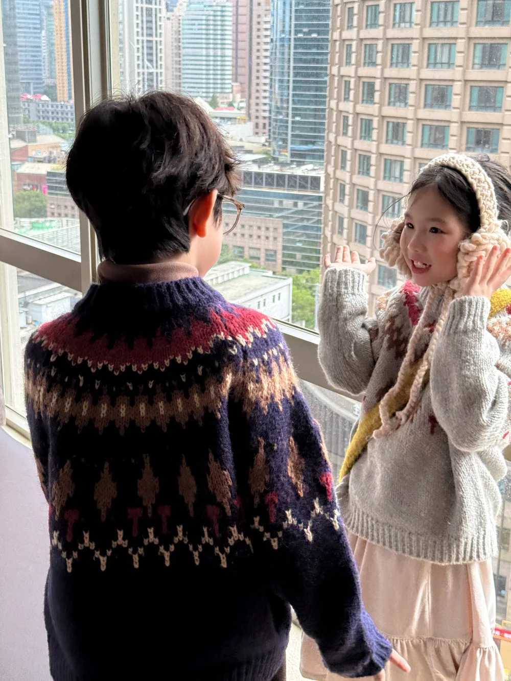 2025 Winter New Children Long Sleeve Knitted Sweater Girls Thick Fel Island Pullover Boys Casual Knitwear Kids Warm Clothes C251023