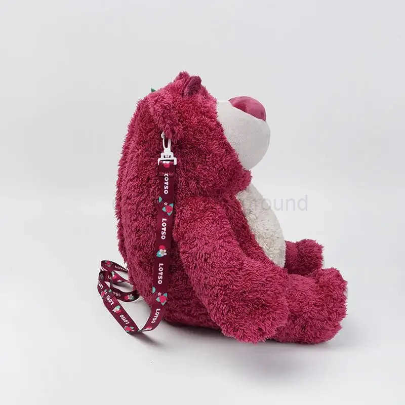 Disney Toy Story Lotso Bear Strawberry Bear Backpack Bag Plush Toy with Fragrance Pillow Toys Cute Stuffed Kids Toy 25CM 35cm H251023
