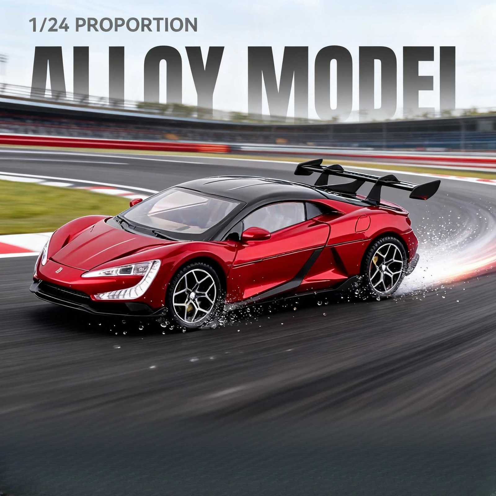 124 YangWang U9Look up at U9 Supercar Alloy Diecasts Toy Vehicles Metal Toy Car Model Sound And Light Collection Kids ToyT251023