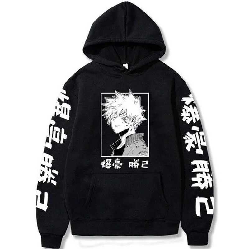 Anime Figure My Hero Academia Katsuki Bakugo Hoodies Mens Women Japanese Style Anime Sweatshirt Funny Harajuku Casual Pullovers T251023