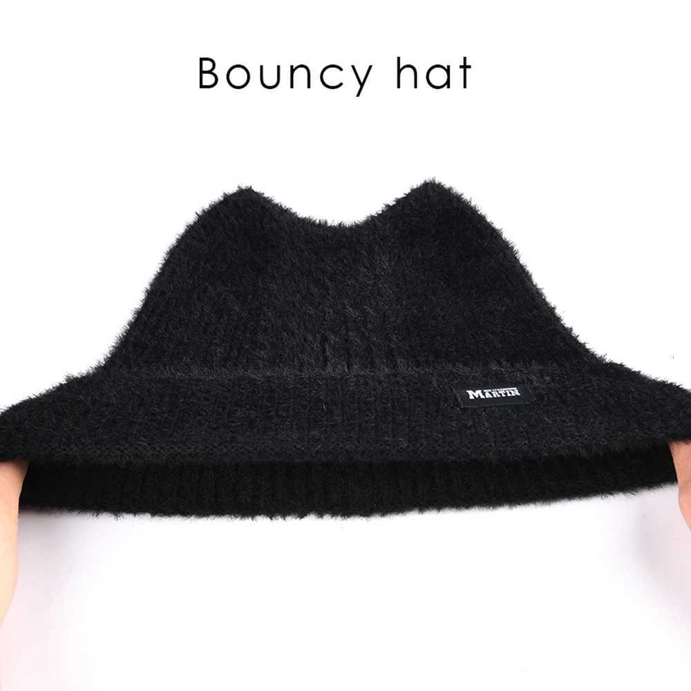 Cat Ears Knitted Beanie Hat Fluffy Faux Fur Winter Hat for Women Cute Animal Ear Cap Winter Warm Ear ProtectionXJ251023