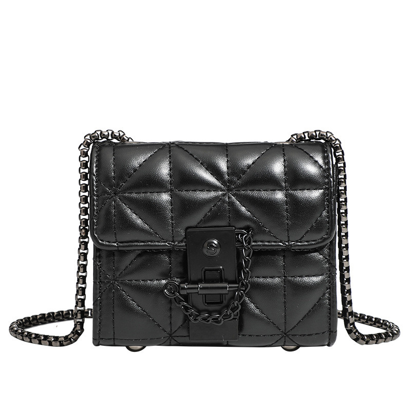 Luxury Brand Designer Bag 2025 New Women's Crossbody Bag Ins Niche Versatile High-End Texture Quilted Chain Black Mini Bag