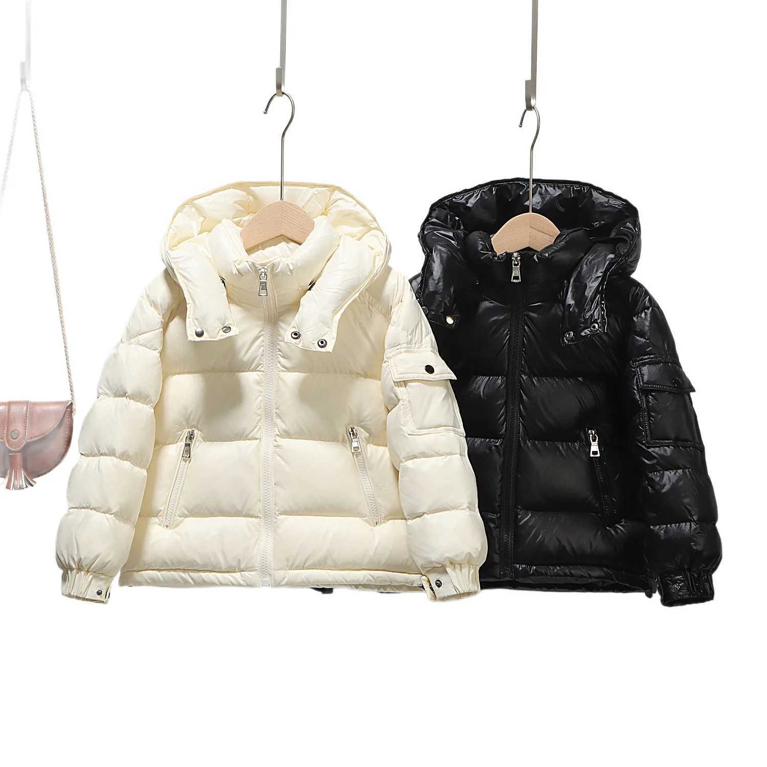 RAISE Winter Children Girl Duck Down Jacket Korean Hooded Thick Warm Young Teens Girl Snowwear Coat 414Y Kids Girls Short Parka Y251023