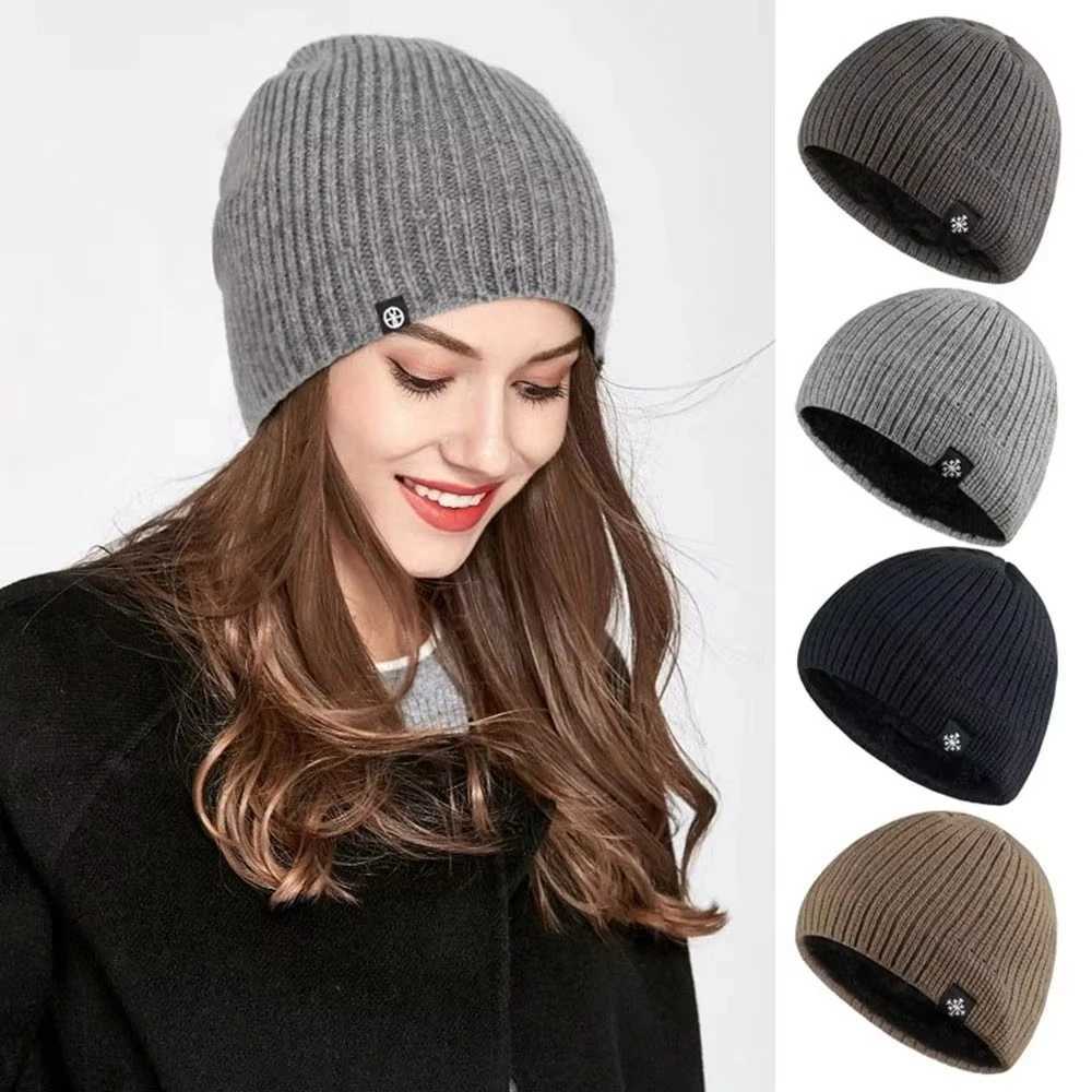 Autumn and winter mens and wens velvet plover knitted hat loose outdoor warm ear protection thick woon hatW251023
