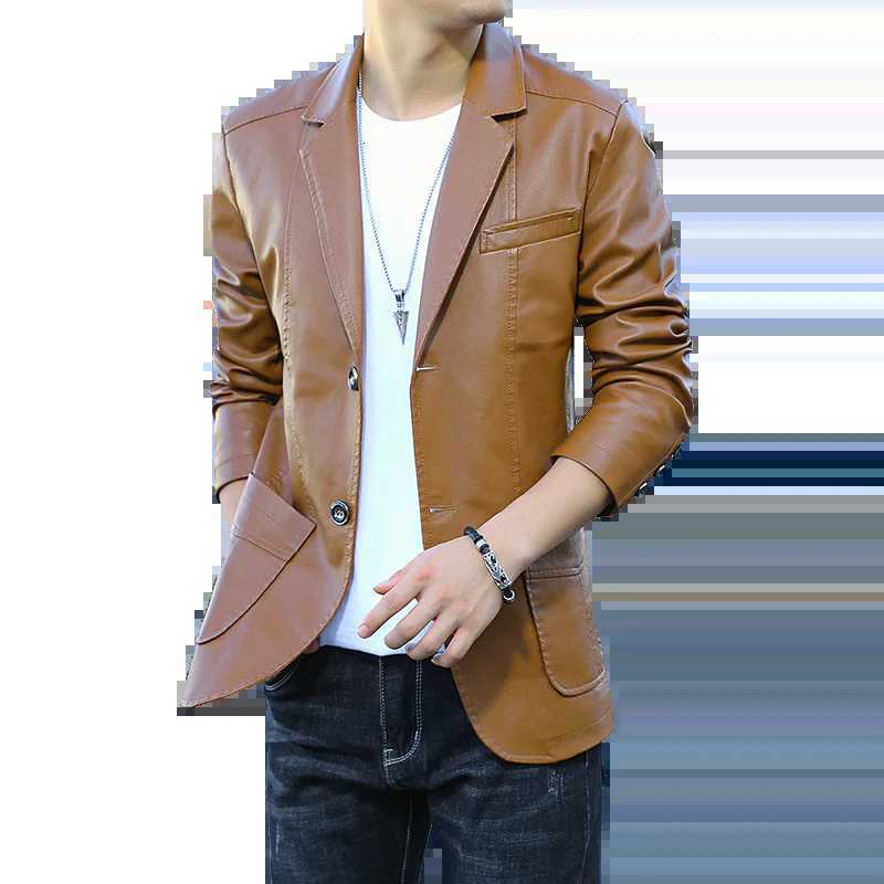 2025 spring and autumn new coat mens warm leather casual popular mens pu leather jacket leather suit mens size M6XL W251023