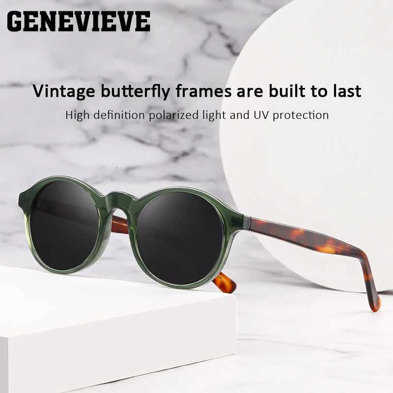 GENEVIEVE Retro Round Frame New Design Womens Polarised Sunglasses UV Protection Customised Prescription Available S31126W251023