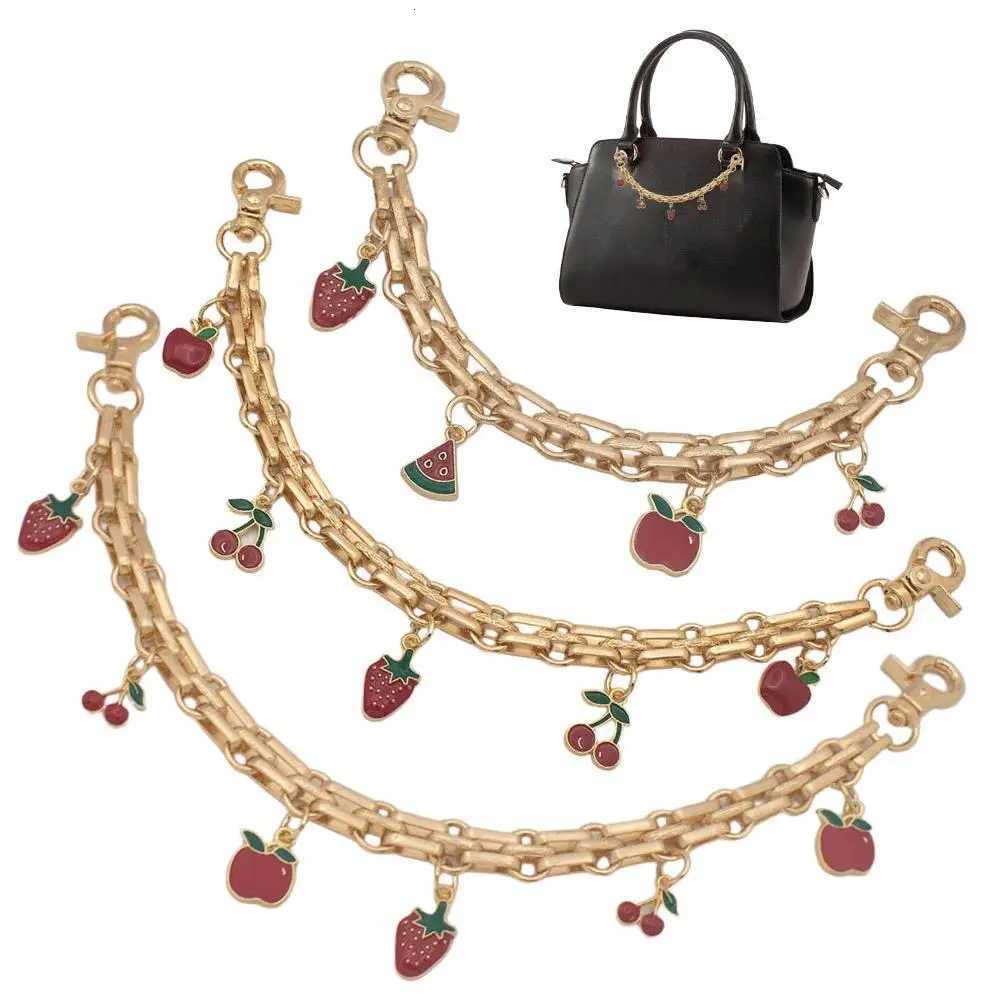 HOT Cherry Strawberry Pendant Girls Bag Charms Sweet Layered Metal Chain Accessories For HandbagsTote Hanging Ornaments 2025 Z251023