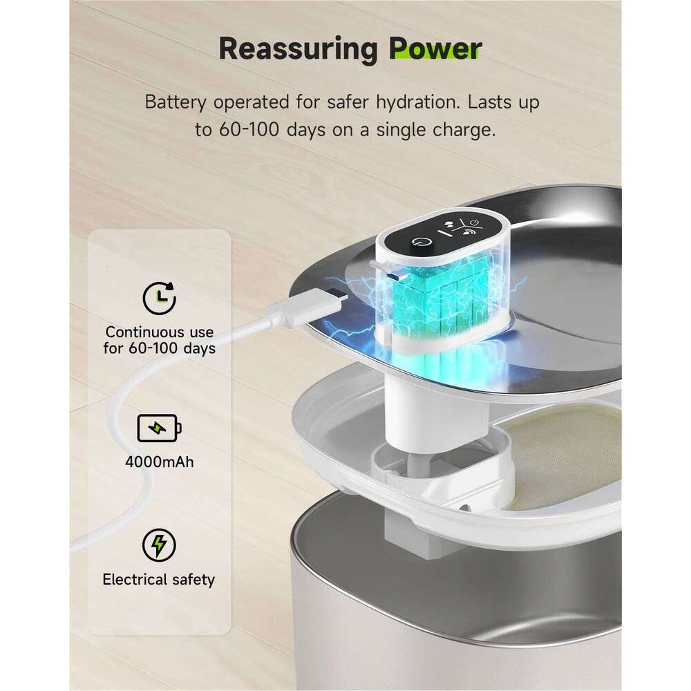 designer brand APETDOLA L Wireless Cat Auto Sensor Drinking Fountain For Cats Dog Drinker Pet Water Dispenser Accessories