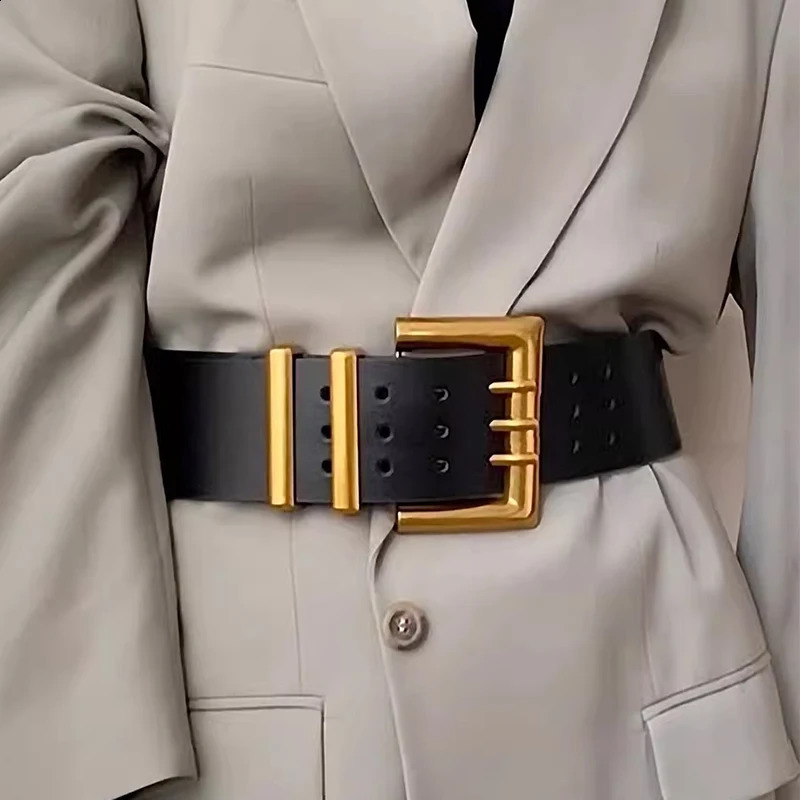 Highend s elegant Womens leather belt female Wide belt for Women gothic corset cummerbund Punk Cowboy Y2K belts 251013