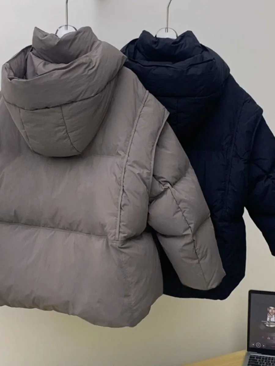 Coat Twopiece Effect Down Cotton Coat New Boys Children Korean Loose Casual Winter Thicken Warm Soft Comfortable Y251023
