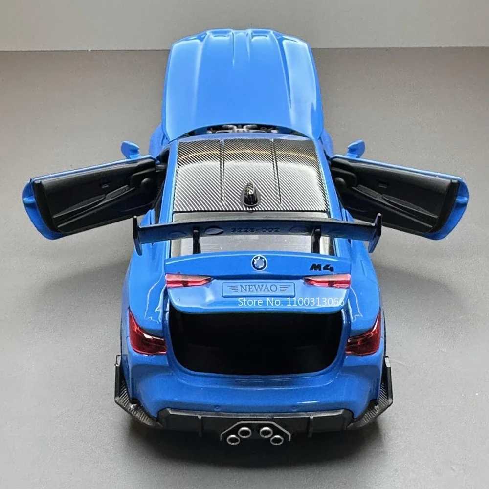 132 Scale M4 Alloy Car Models Metal Diecast Toys Vehicle with Simulation Sound and Light Sport Car Toys for Kids Birthday GiftsT251023