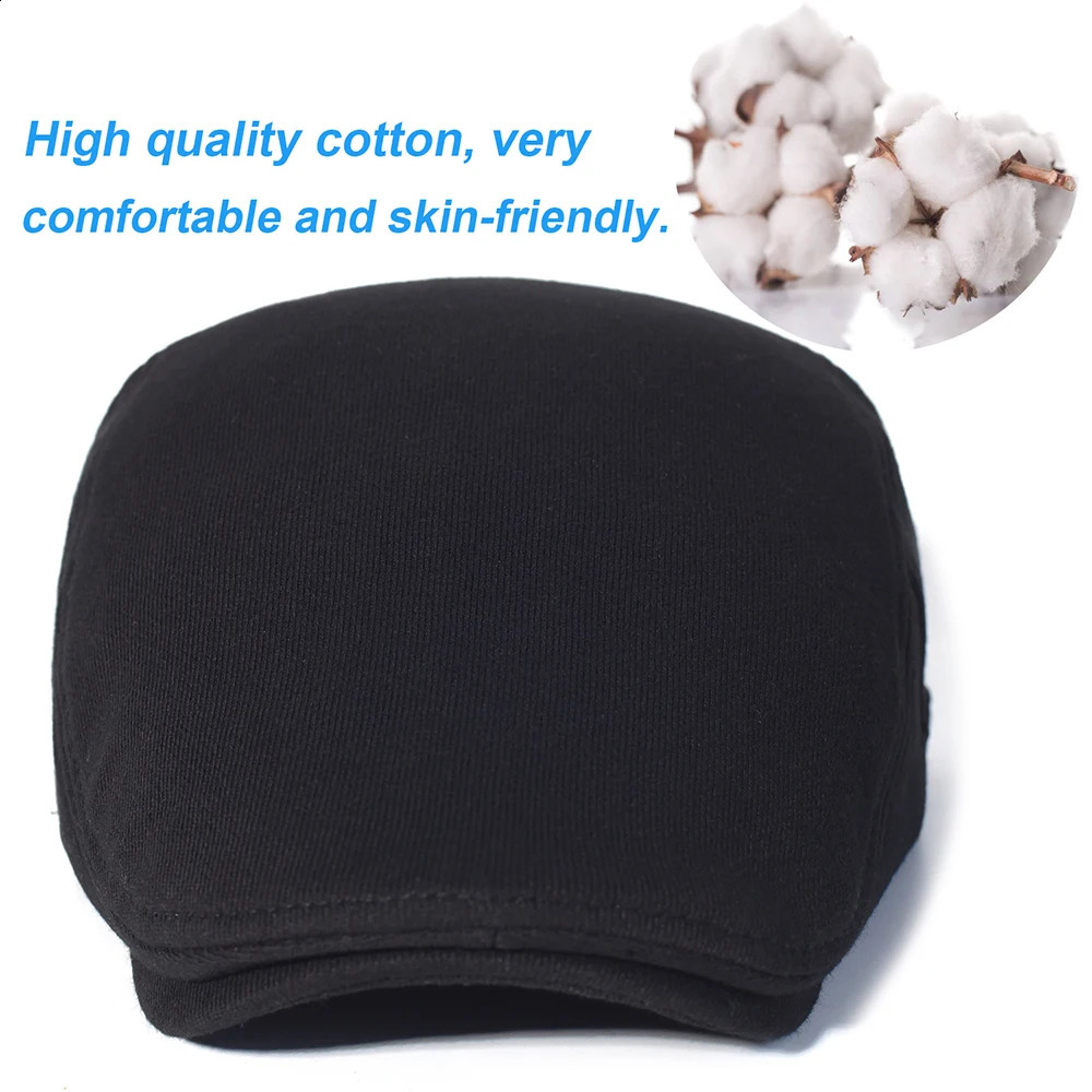Cotton Adjustable sboy Caps Men Woman Casual Beret Flat Ivy Cap Soft Solid Color Driving Cabbie Hats 251021
