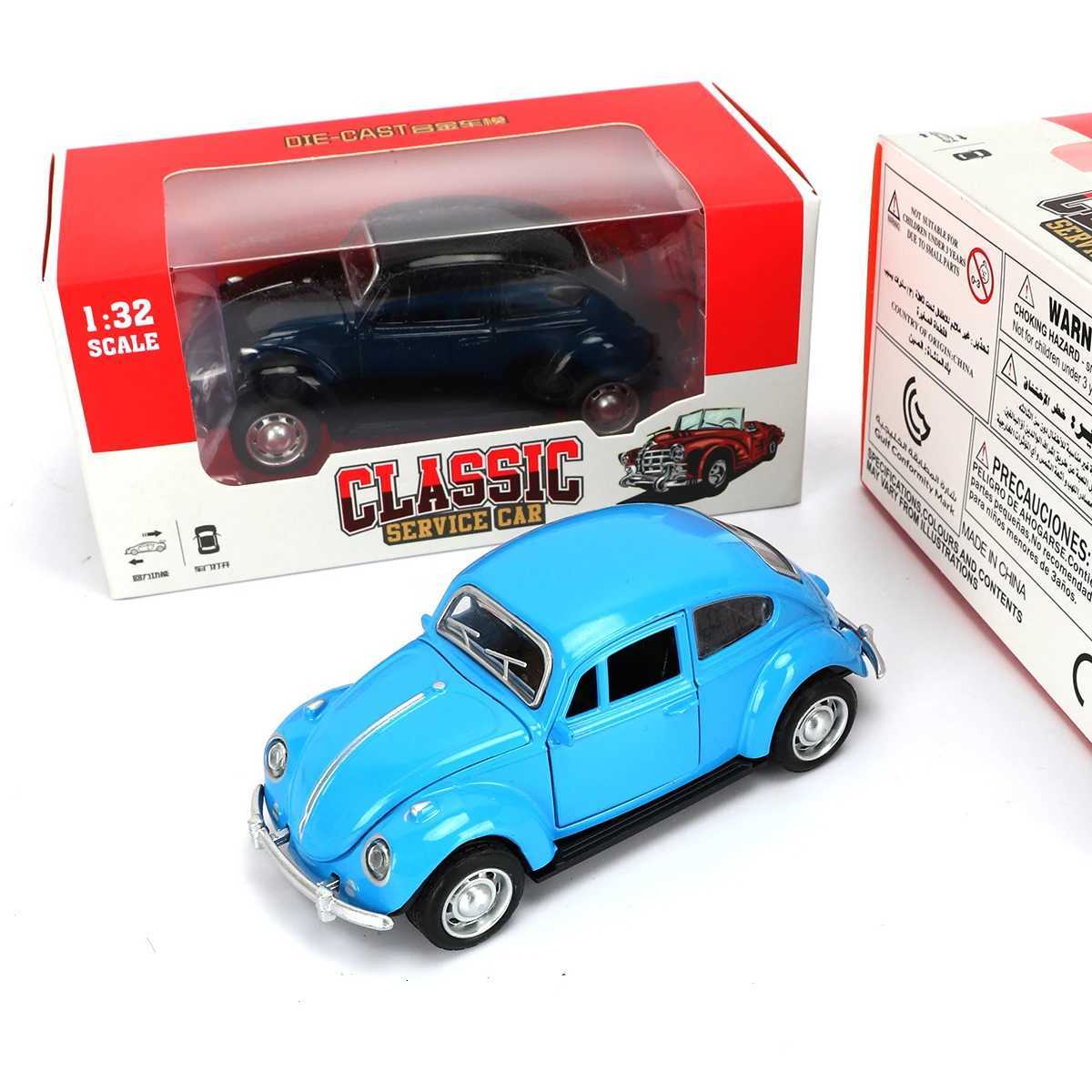 132 Retro Alloy Classic Car Model Light and Sound Pull Back Diecast Toys Vehicle Simulation car model Decor For Kids BoysT251023