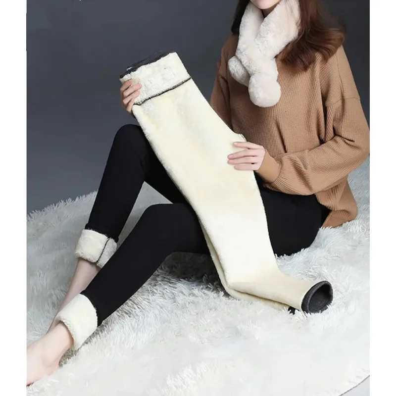 Women Winter Plus Velvet Stretch Leggings High Waist Warm Leggings Women Casual Thick Winter LeggingsT251023