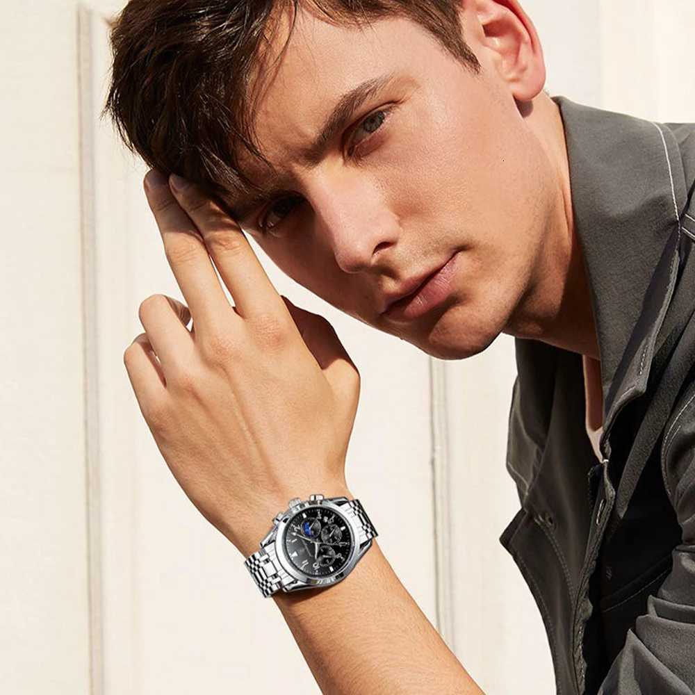 POEDAGAR Men Watches Stainless Steel Top Luxury Fashion Business Wristwatch Waterproof Luminous Quartz Watches Relogio MasculinoL251023