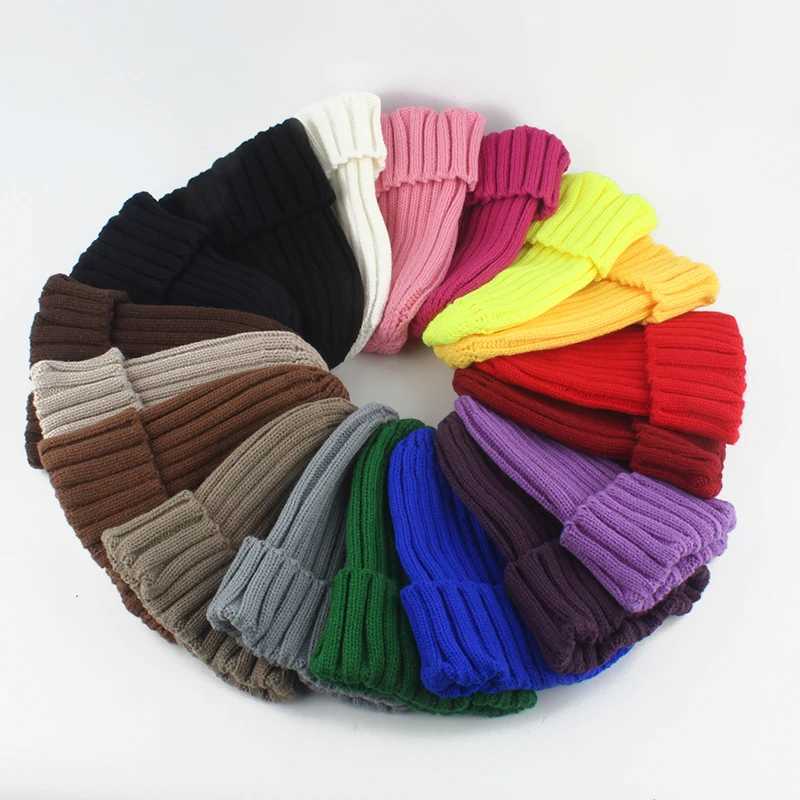 Autumn Winter Beanie Warm Soft Knitted Hat Hip Hop Cap For Women Men Bonnet Solid Color Skullies BeaniesXJ251023