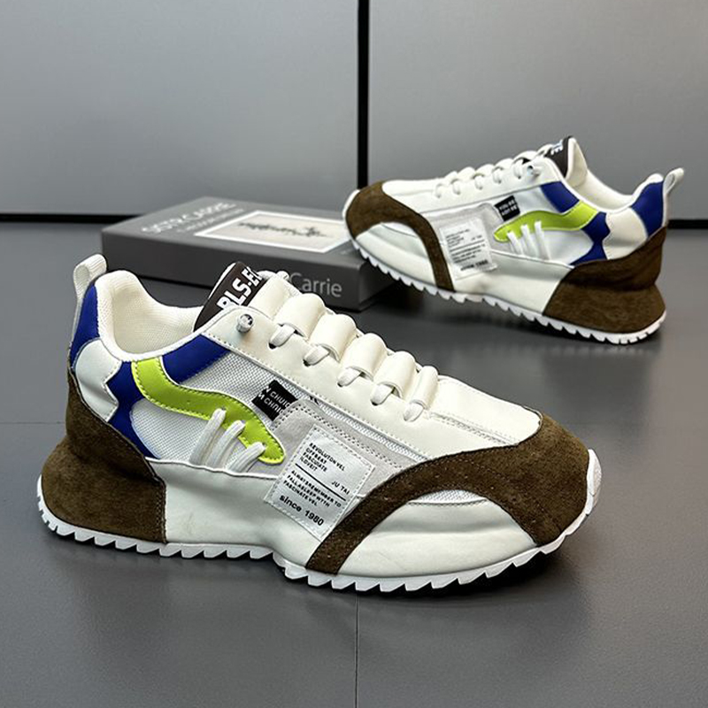 Designer Shoes Daily Sneakers Casual Mens Shoes Chic Grey Green Camel Durable Enhanced Support Chunky Sole Fashion Athletic Size 39-47