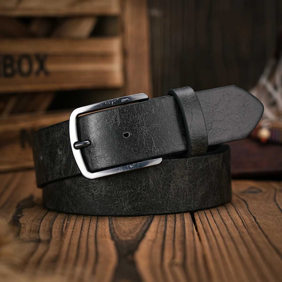 A mens and womens retro metal buckle casual style brown PU belt suitable for daily business attendance four seasonsXJ251023