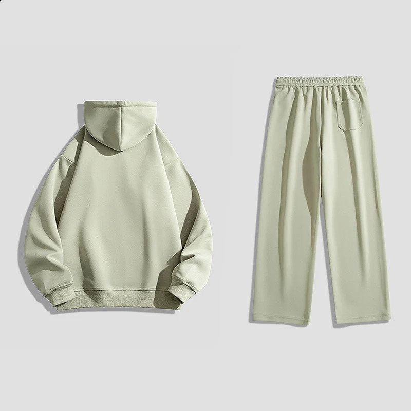 Two Piece Set Running Fitness Casual Comfortable Sports Unisex Hooded Jacket Sweatshirt Trouser Men Women Suit 251023