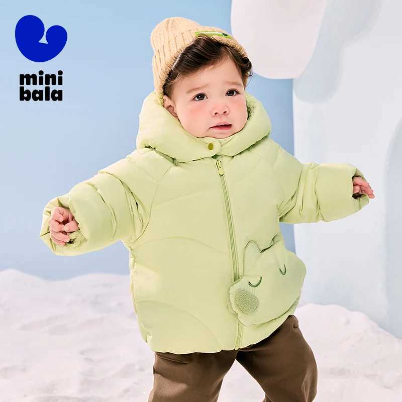 Mini Bala Down Outerwear for Boys and Girls with Hooded Warm Thickened Down Jacket for Babies Y251023