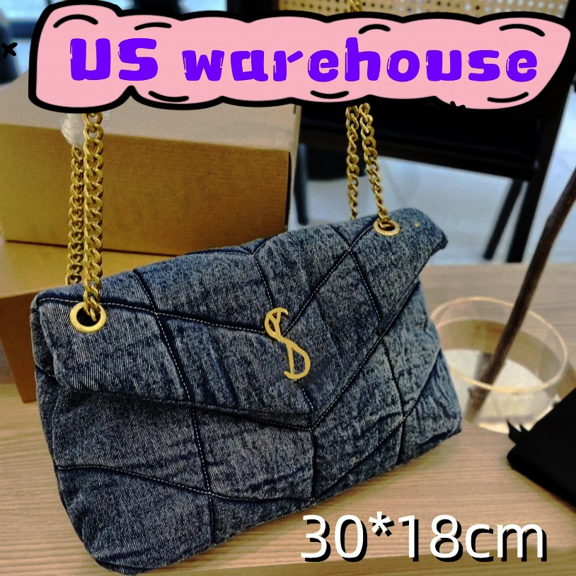 designer Luxury bag Denim ChainShoulder Bag Women purse bags designer women vintag epatent leather burgundy Womens Handbag Fashion Cross Body bag Evening chain bag