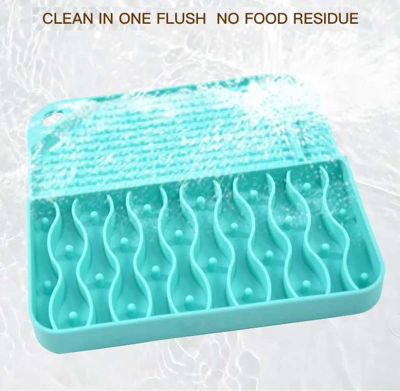 2 IN 1 Slow Feeder Dog Treat Licking Mat Cats Bowls with Nonsliping Cups Silicone Sniffing Pad Pet for DryWet Food Y251023